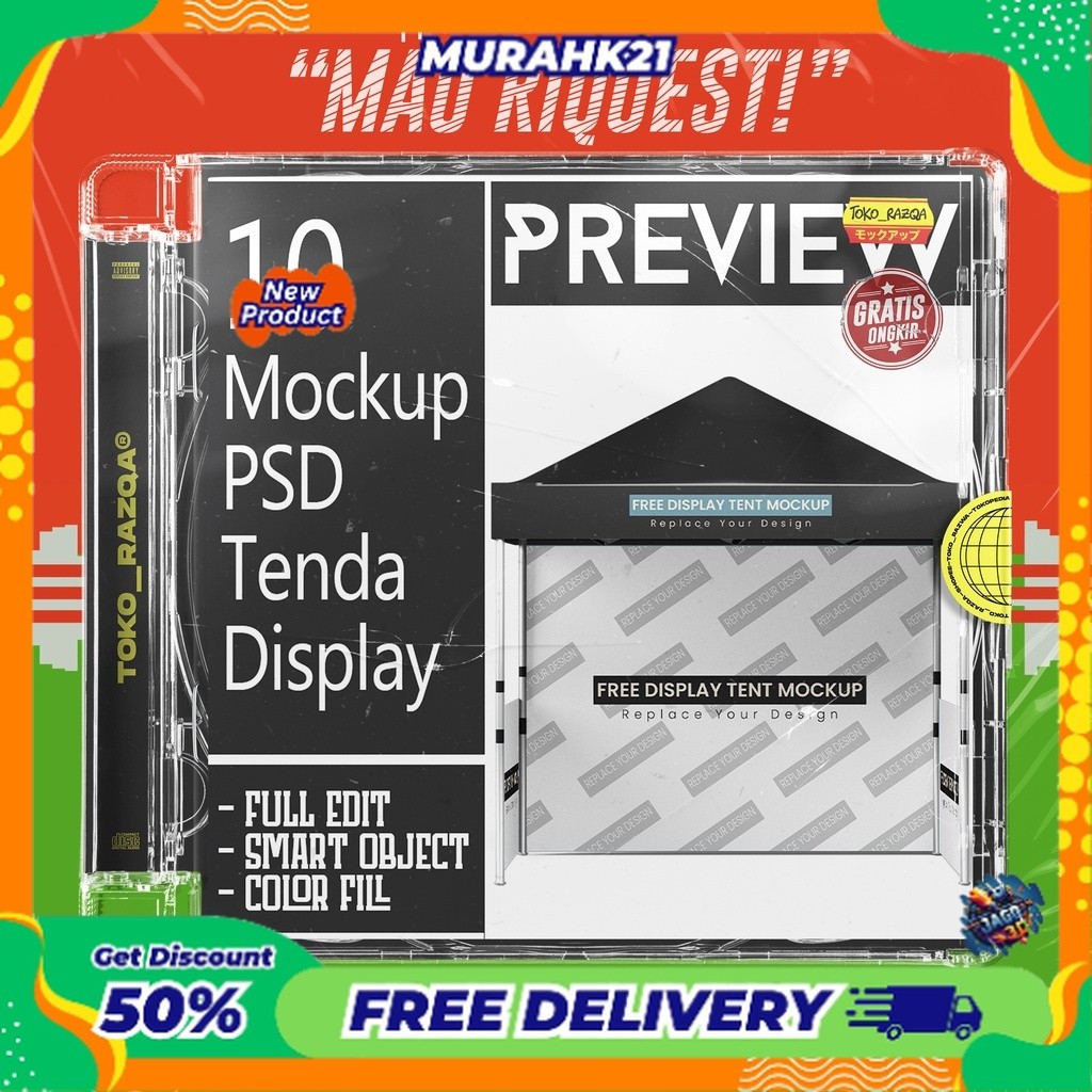 10 PSD Tenda Display ◖Mockup◗ NEW MOCKUP
