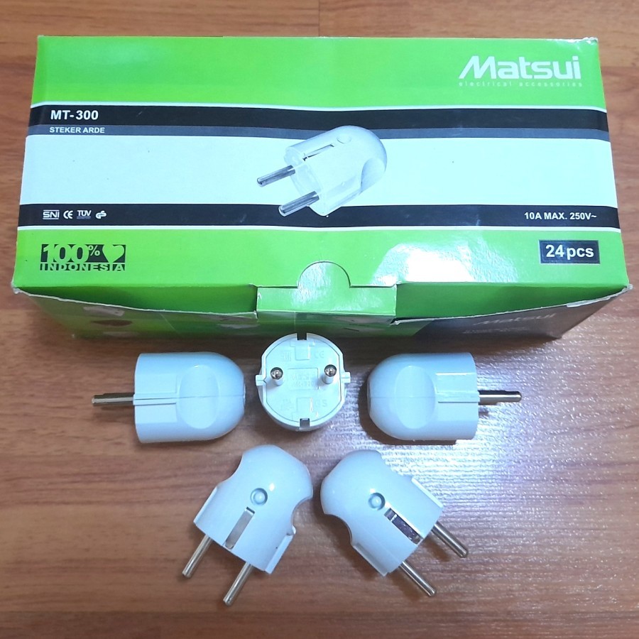 Steker Arde Matsui Tipe Bulat Putih Model Broco Colokan Listrik Matsui MT300 MT 300