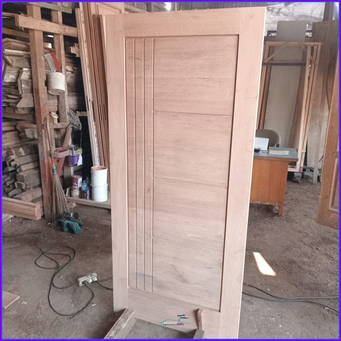 Pintu Kayu Kamper Minimalis/Daun Pintu Kayu/Pintu Minimalis