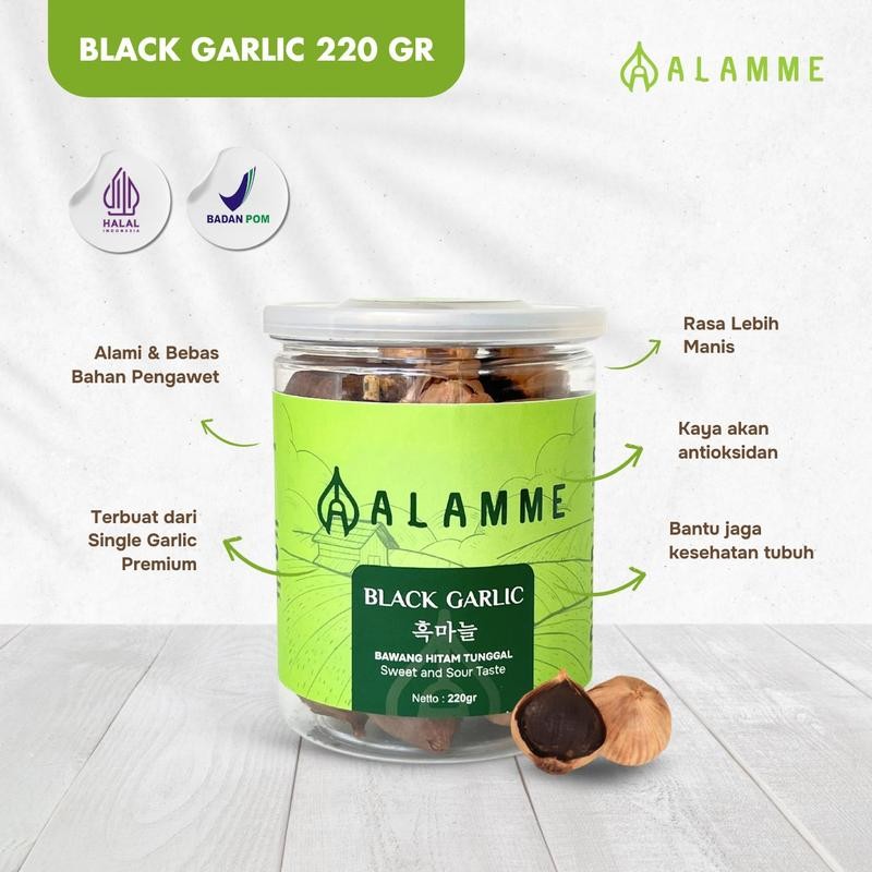 

Black Garlic Bawang Hitam Tunggal Alamme Quality 220gr black garlic Rempah Bebas Gula