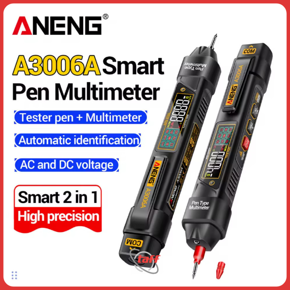 ANENG Digital Multimeter Tespen 2in1 Tester AC Voltage NCV 4000 Count - A3006A