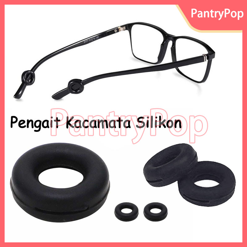 Karet Anti Slip Kacamata Penahan Telinga 5 pasang / Anti Slip Kacamata Silikon Bulat / Earhook Silic