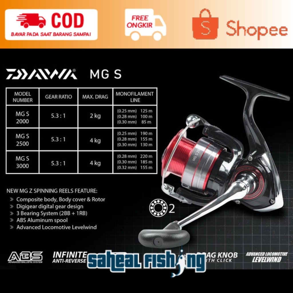 Reel Pancing Daiwa MG S 3000 Original - MahakamMancing
