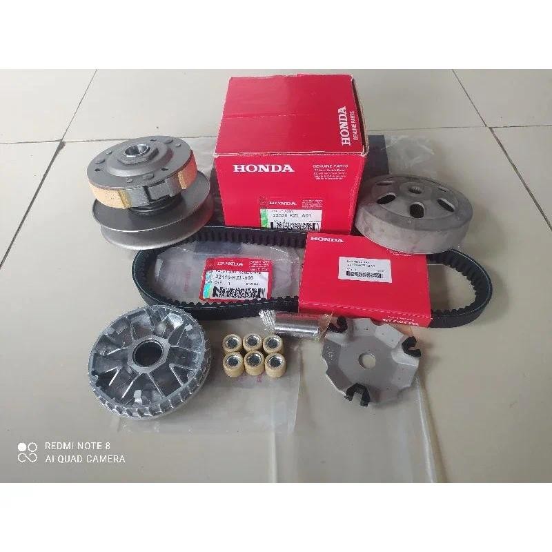 Full Set CVT pully assy Beat Fi Stater Kasar, Spacy Fi, Scoopy Fi, Kualitas Ori KZL