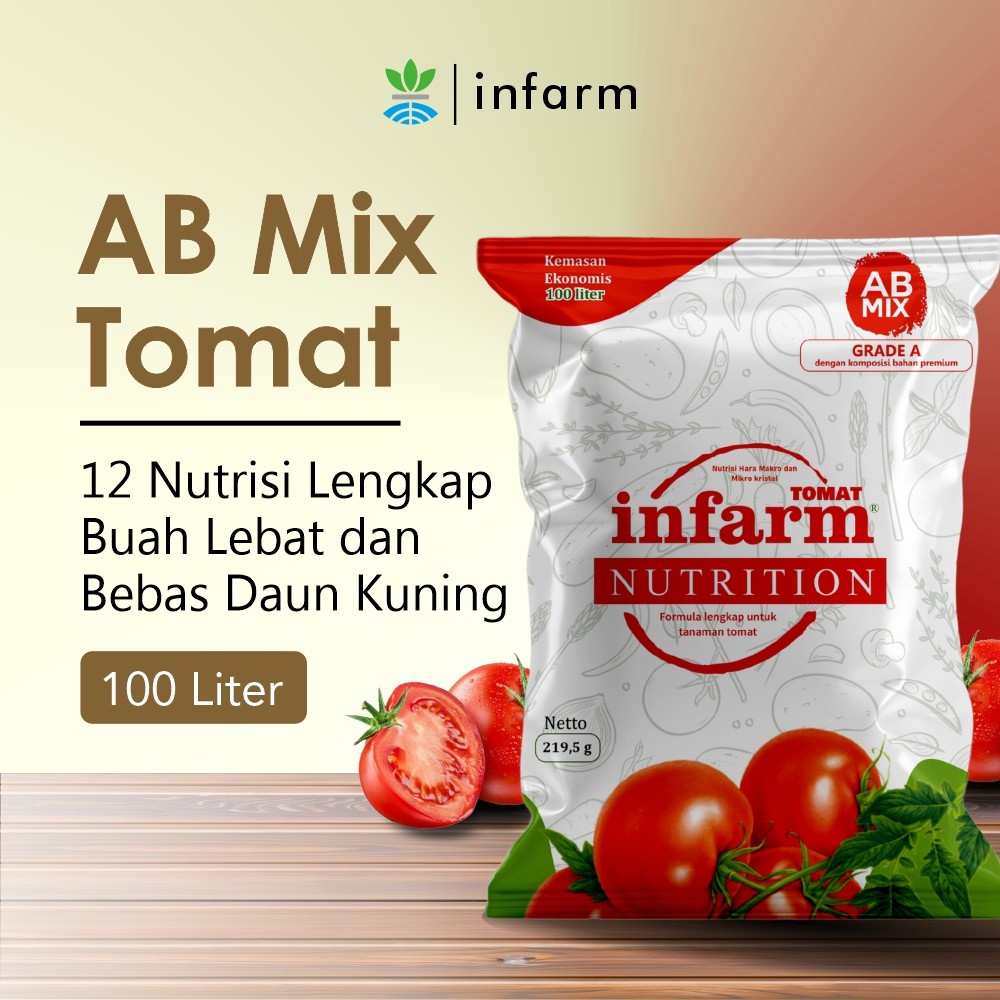 INFARM - Nutrisi Tanaman AB Mix Tomat 100 Liter Pupuk untuk hidroponik dan Tanah  Infarm AB Mix Bubu