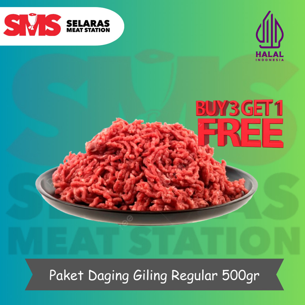 

Paket Daging Sapi Giling Reguler / Minced Ground Beef 500gr - Selarasmeatshop