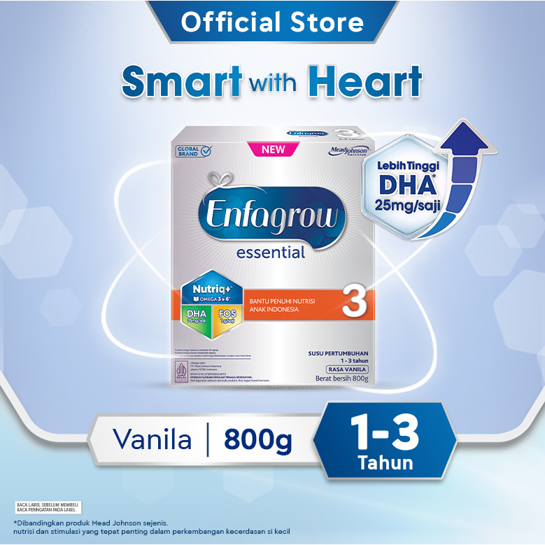 

Enfagrow Essential 3 Susu Formula Anak 1 - 3 Tahun Vanila 800 gr