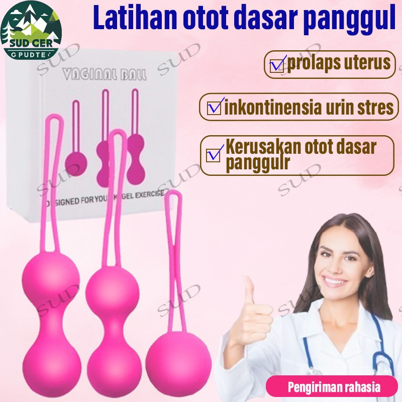 【Pengiriman rahasia】Trio Bola Kegel/Bola latihan kegel/Latihan otot dasar panggul/Kegel Ball With Re