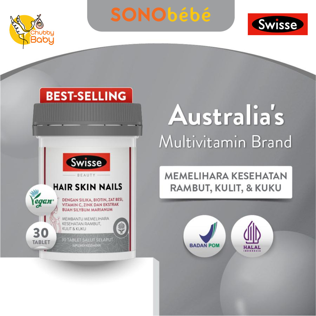Swisse Beauty Hair Skin Nails 30s - Multivitamin Rambut Kulit dan Kuku