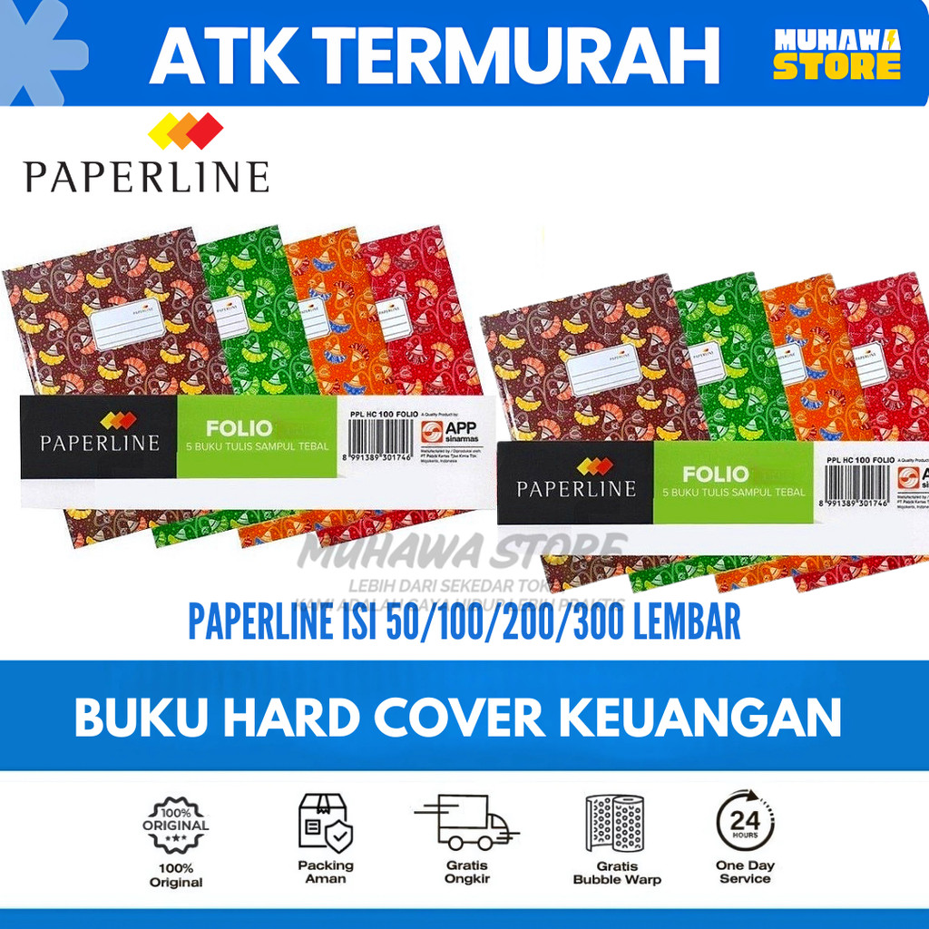 

BUKU HARDCOVER PAPERLINE KEUANGAN AKUTANSI UKURAN Folio F4 - 50/100/200/300 LEMBAR