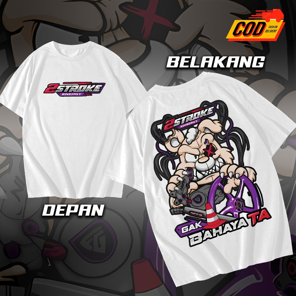 ZENIXAOS Kaos 2 Stroke | Kaos Mekanik Amatir | Kaos Racing Original | Baju Racing Original | Kaos Ra