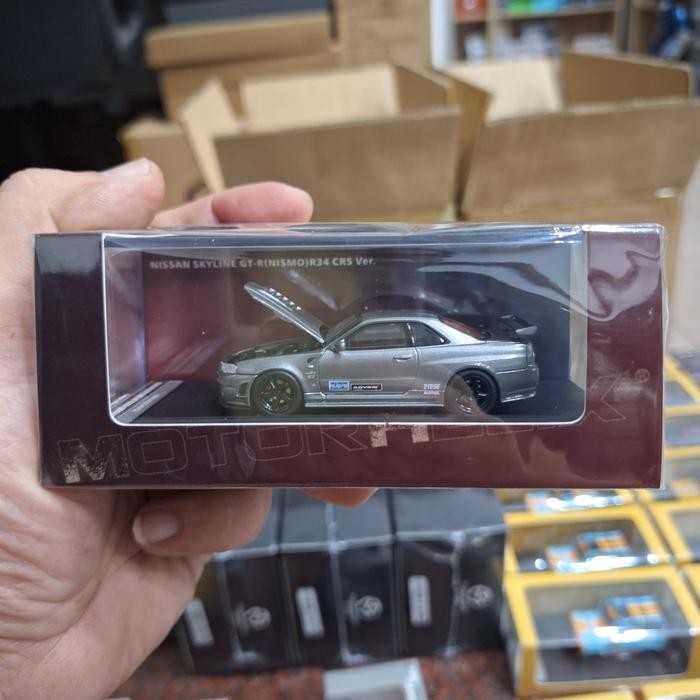 LP2155 Motor Helix Skala 64 Nissan R34 Open Hood Gun Metal Livery Edition