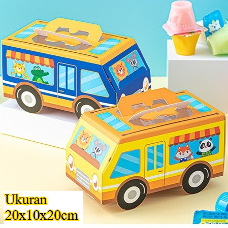 

Box Karton Kemasan Bentuk Bus Sekolah Uk 20x10x20cm Gable Box Snack Anak Ulta Kotak Snack Anak Ulang Tahun Kotak Bingkisan Anak Bentuk Bus Sekolah