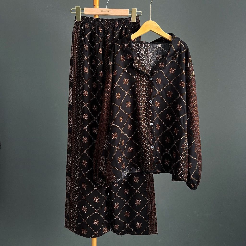 NANTARSHOP One set Jumbo / Setelan Rayon Jumbo / Setelan Wanita Jumbo / tunik Jumbo / Stelan wanita 