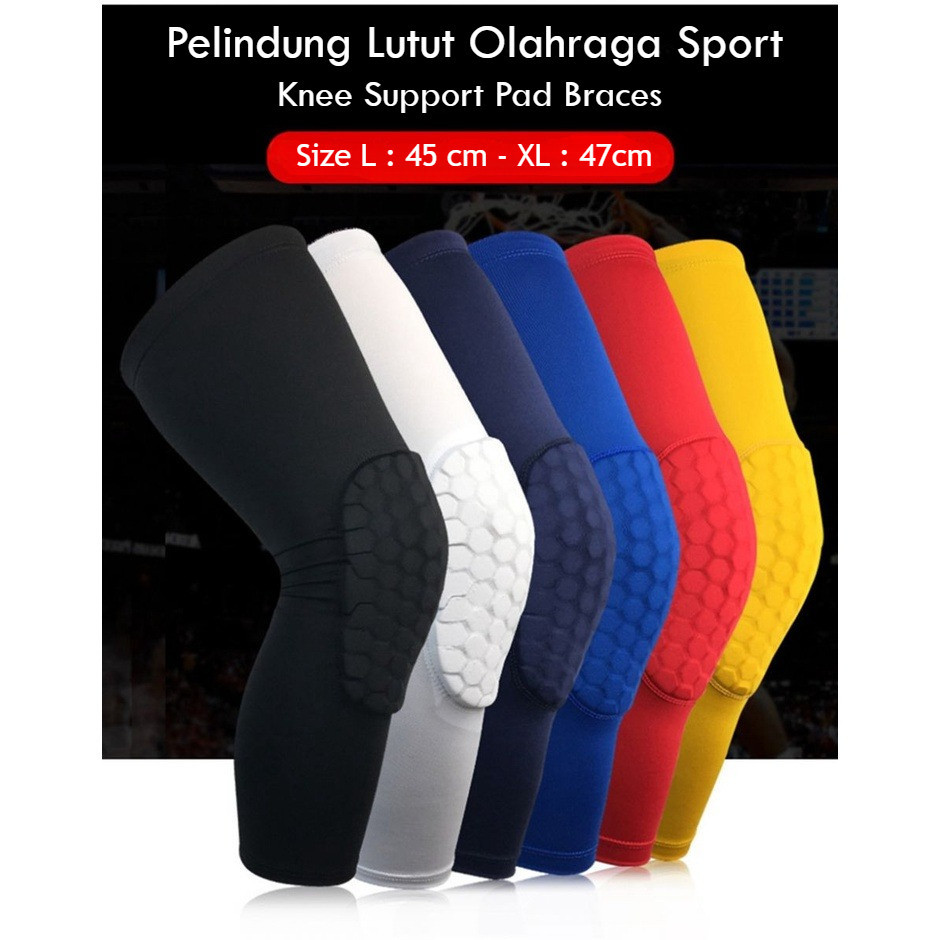 Leg Sleeve Basket Pelindung Lutut Olahraga Deker Basket Pengaman Lutut Kaki Sports - OR