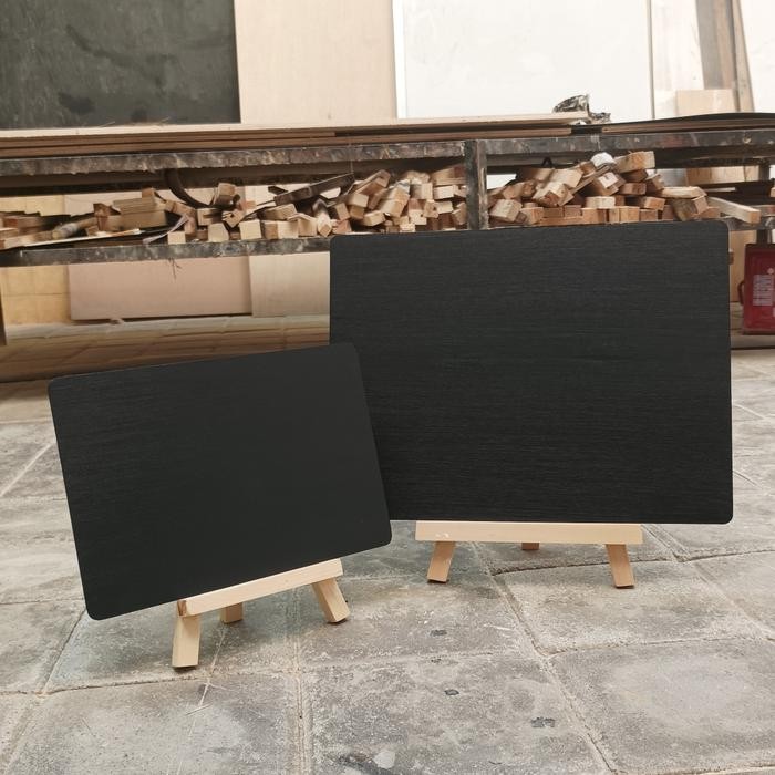 

Promo papan tulis kapur chalk board Frameless + stand (papan menu) - 15 x 20 cm terlaris
