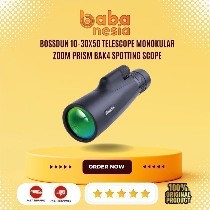 BOSSDUN 10-30x50 Telescope Monokular Zoom Prism BAK4 Spotting Scope
