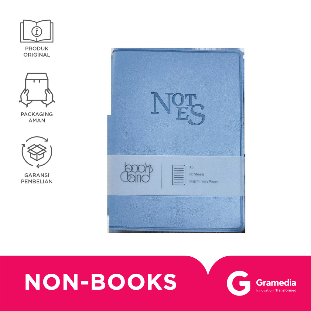 

Books & Bind Nb - Notes - Deboss A5 Steel Blue