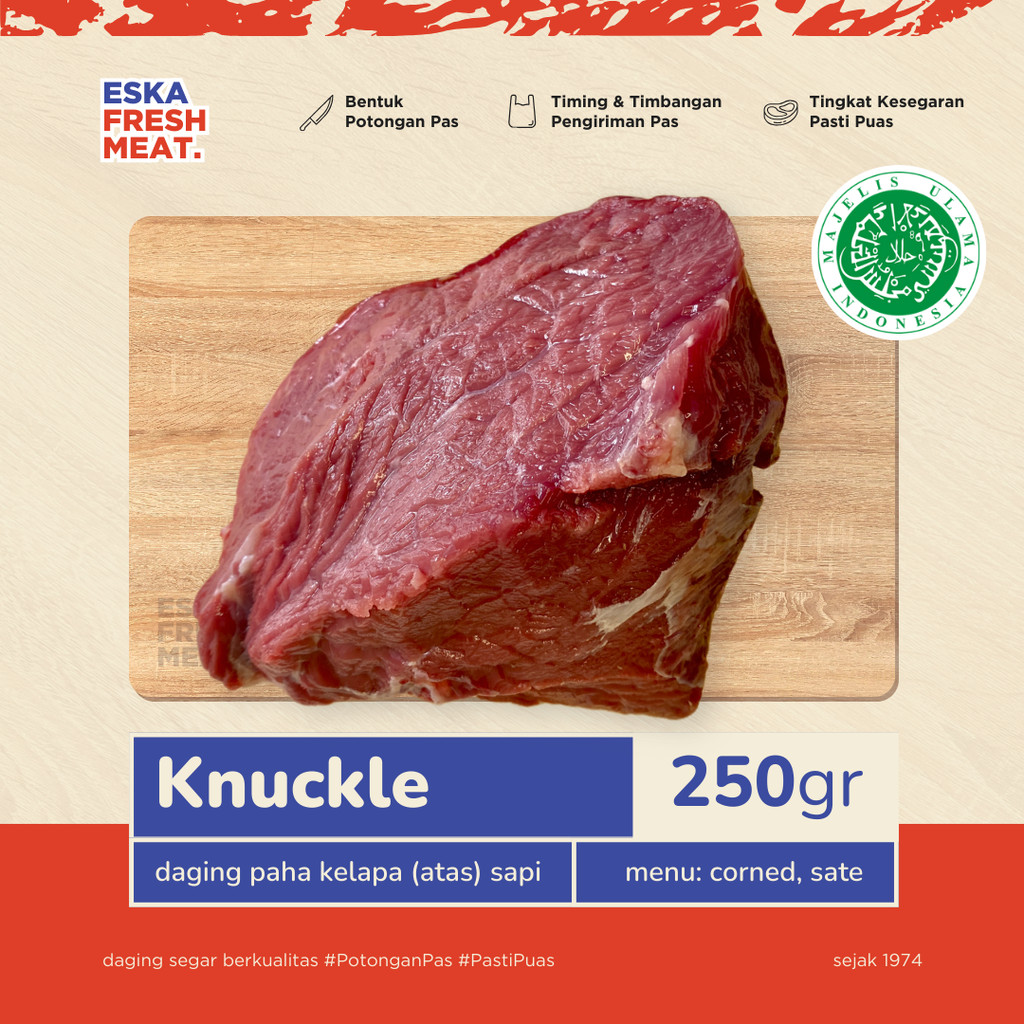 

Daging Sapi Lokal Segar GANDIK KNUCKLE - 250gr