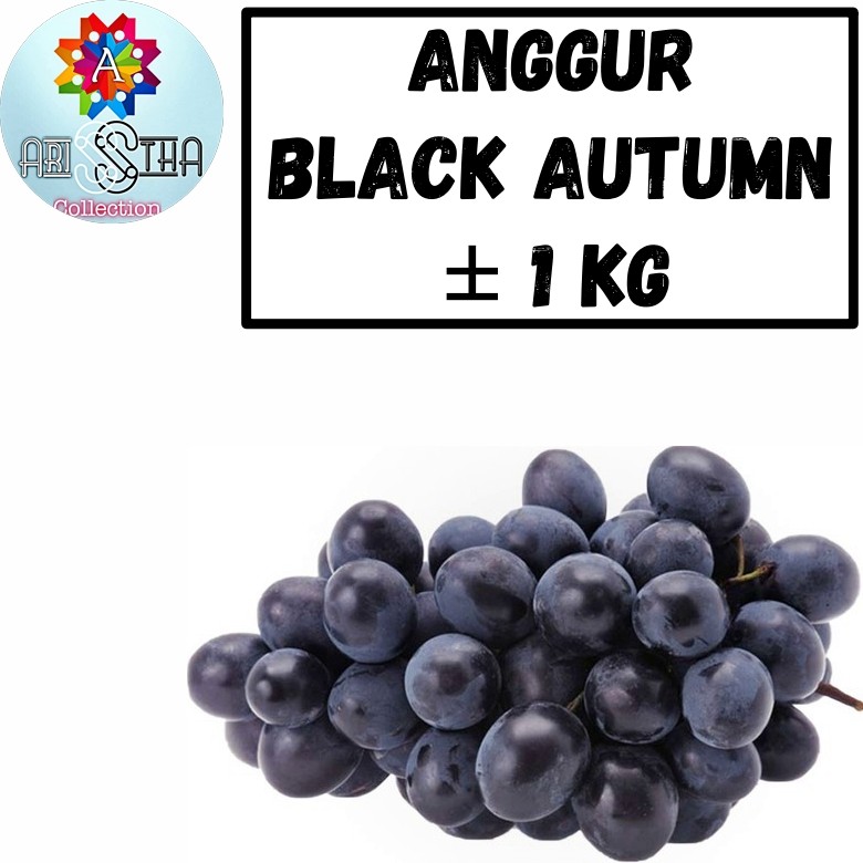 

Buah Anggur Black Autumn KemasanKurang Lebih 1 Kg