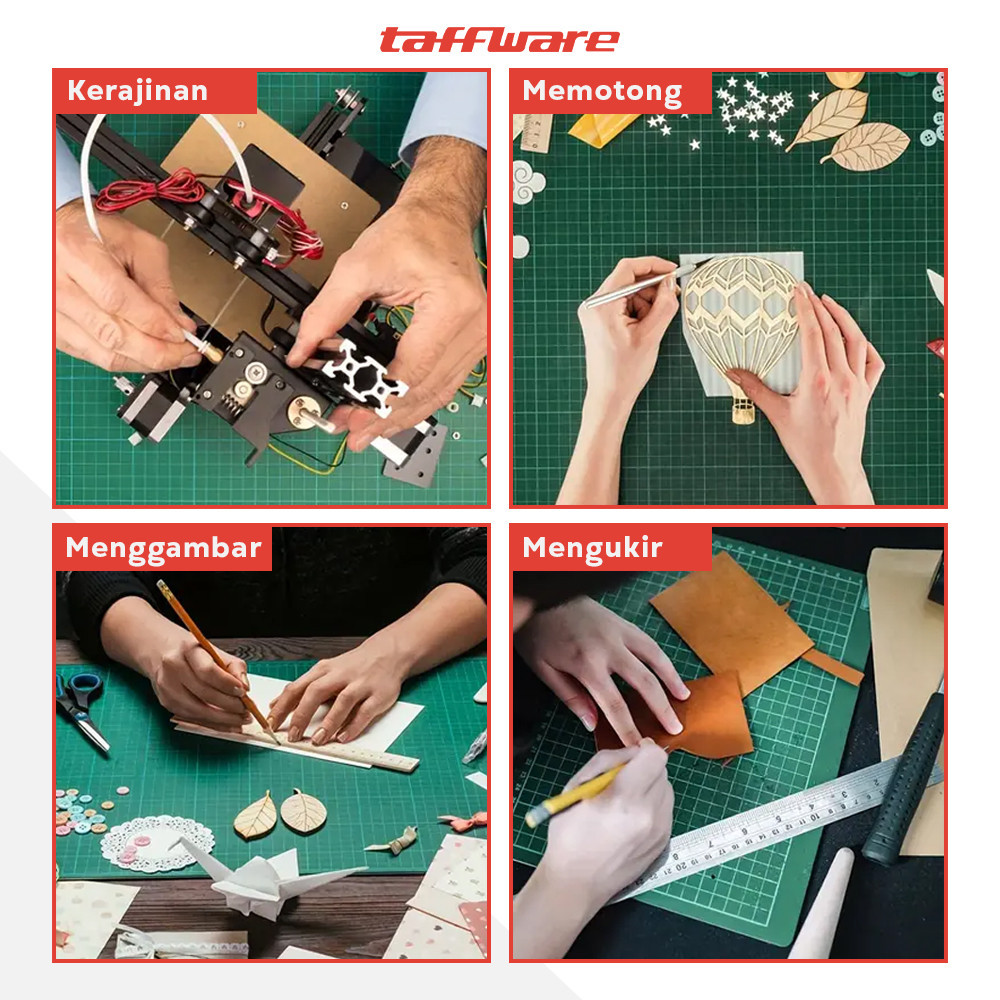 

Taffware Alas Potong Work Cutting Mat Pad A3 45x30cm SF6