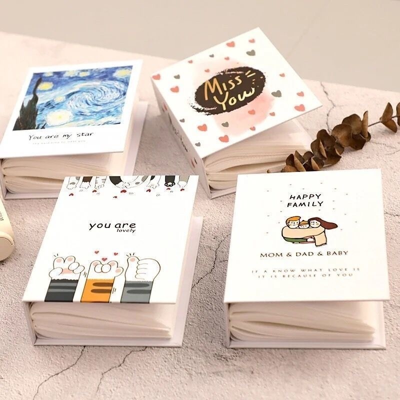 Buku album foto keluarga/Album Foto 3R/4R 100 Slot Kartu Album Foto Keluarga/Album Foto Tema Kartun