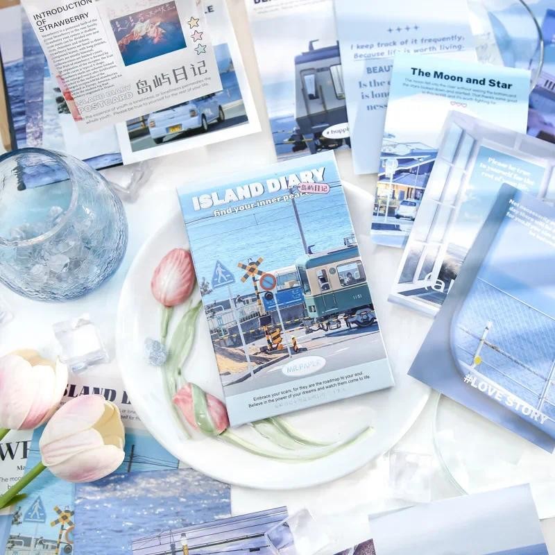 

Mr. Paper, 3 Styles, 30pcs/box, Ins Landscape Student Commemorative Message Note Card, Paper Photo Frame Decoration Card