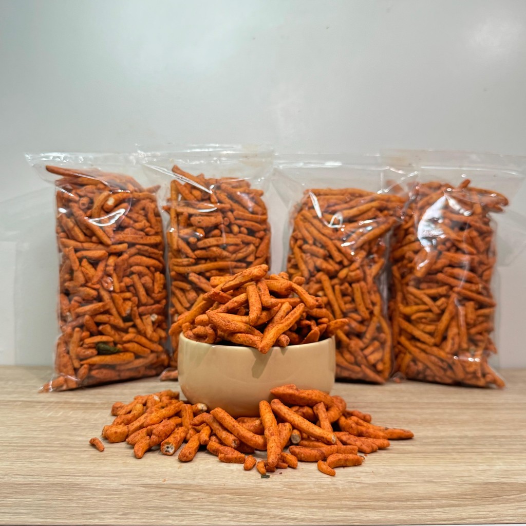 

Camilan Basreng Pedas Daun Jeruk 500gram Rayyan Snack Food