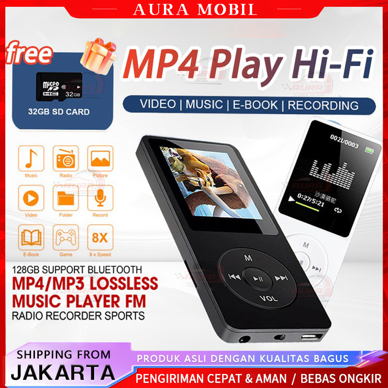 MP4 Bluetooth Speaker MP4 Mini Player Bluetooth MP4 Player Bluetooth Free 32GB Card USB/Type C 1.8 I