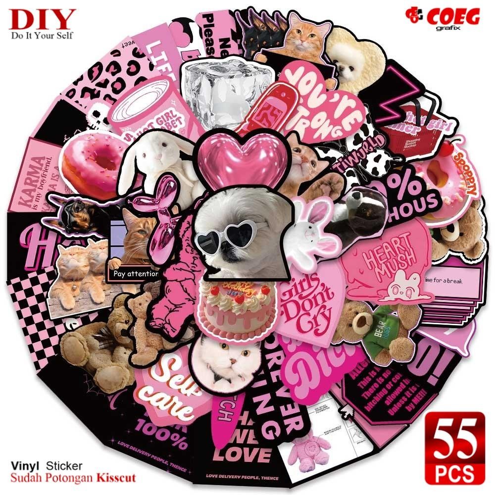 

Stiker Y2K Gadis CG37 | [55 PCS] Seri Merah Muda Hitam | Decal Vinyl Anti Air | Sticker Aesthetic untuk Buku, Gitar, Casing HP, Laptop, Helm, Skateboard