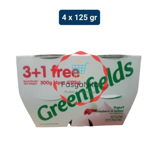 

Greenfields Stirred Yogurt Raspberry Lychee 4 x 125 gr - Fasyanita Denpasar