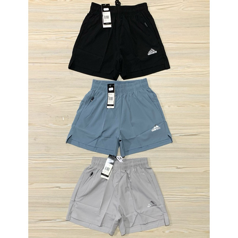 YH70 CELANA PENDEK WANITA ADIDAS MICRO LEGGING DUA LAPIS OLAHRAGA RUNNING LADIES DALEMAN HITAM BIRU 