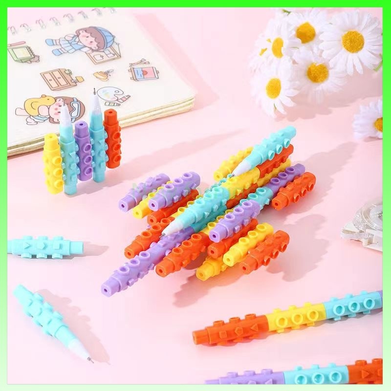 

PULPEN GEL BONGKAR PASANG / PENA CAIR MODEL LEGO / BOLPOIN UNIK BONGKAR PASANG