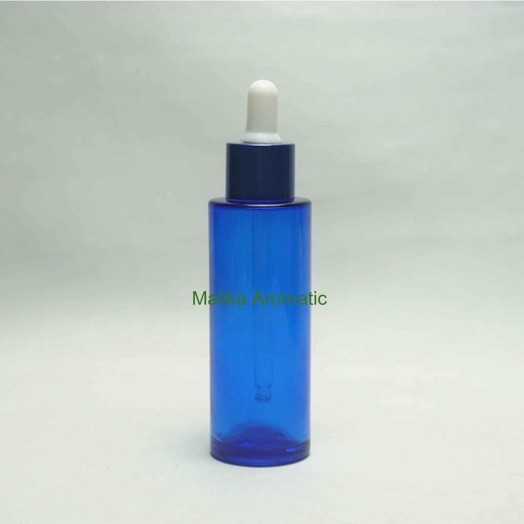 Serum 60 ml RF Biru Original Pipet Biru Chrome / Botol Pipet Karet / Botol Serum / Botol Kaca Kosmet