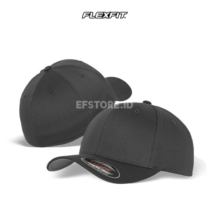 Topi Polos Baseball Flexfit Yupoong 6277  - dark grey