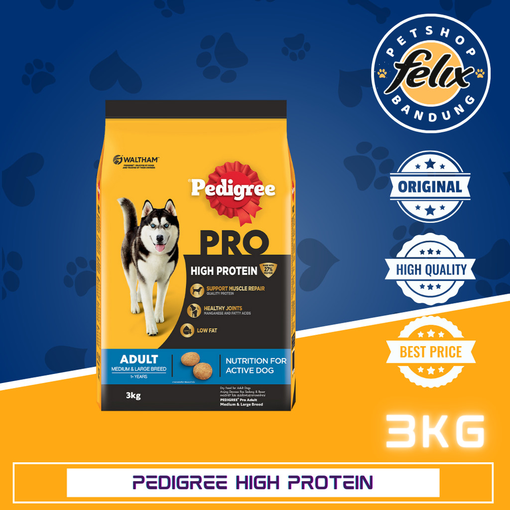 Pedigree Pro High Protein Adult Medium & Large Breed 3kg