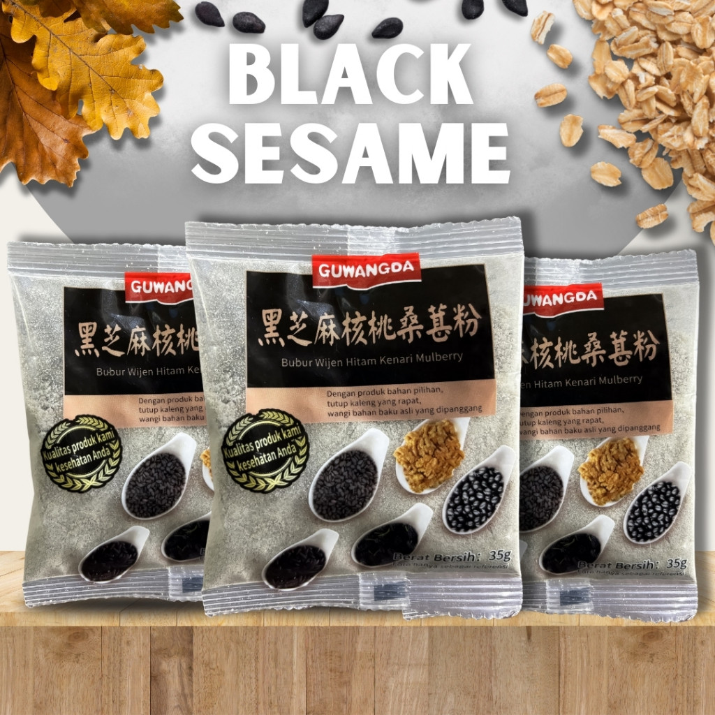 

Oufen Lotus Root Powder - Sachet Kemasan Black Sesame (35g) & Praktis