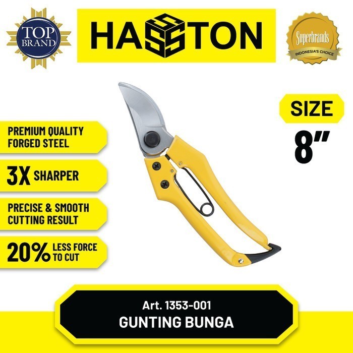 

Hasston Gunting Bunga 8" / Gunting Tanaman (1353-001) / Tools / Obi Teknik