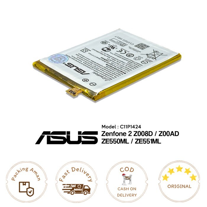 Baterai ASUS ZENFONE 2 Z008D / ZOOM / Z2 / ZE551ML ORI