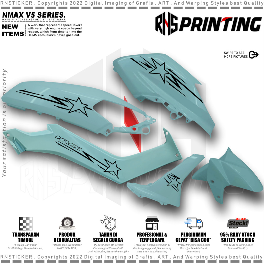 Striping Cutting Nmax Old 2015-2019 Stiker Striping Nmax Lama Motif Trend Simple