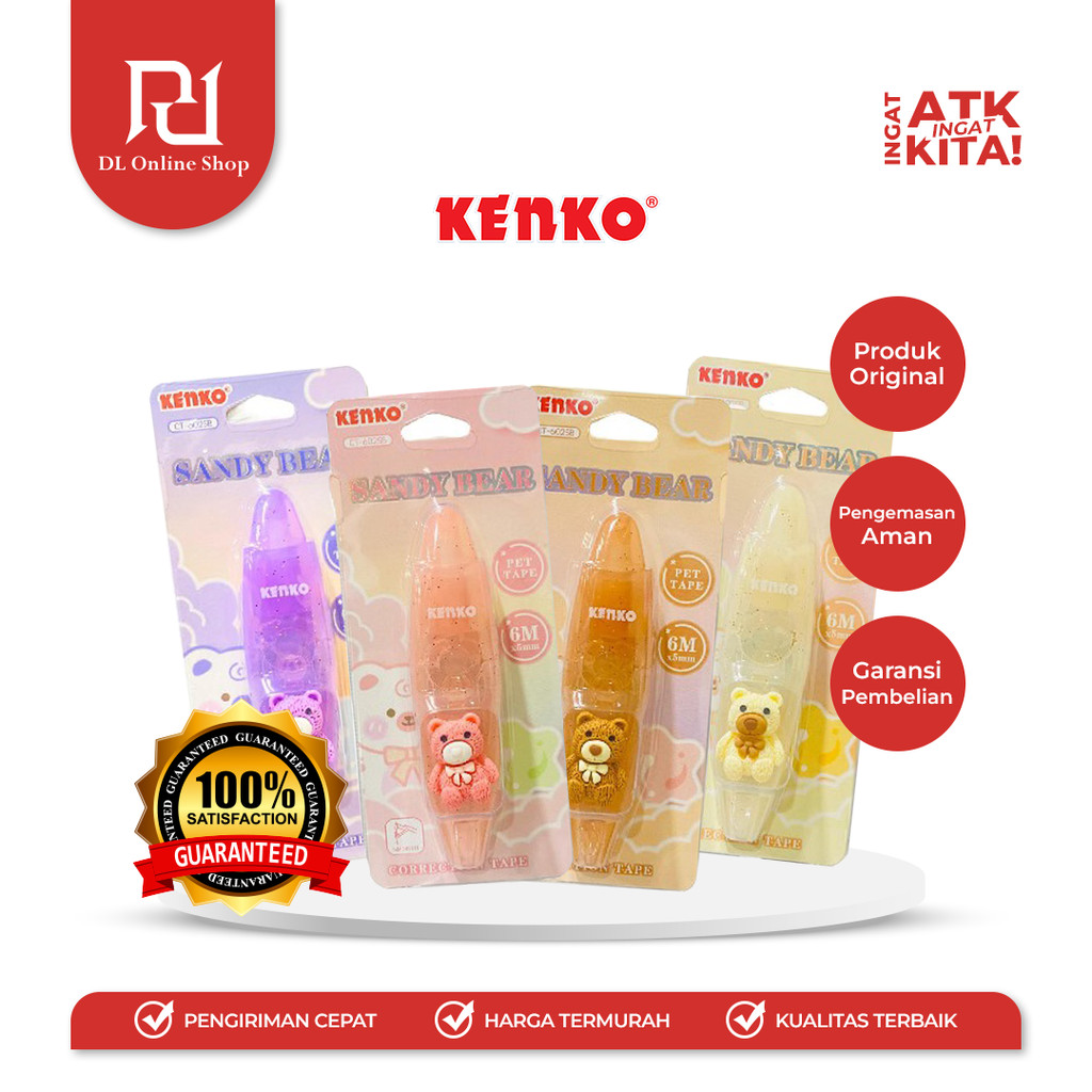 

KENKO PITA KOREKSI/ CORRECTION TAPE CT-602SB SANDY BEAR [6M x 5mm] (1PC)