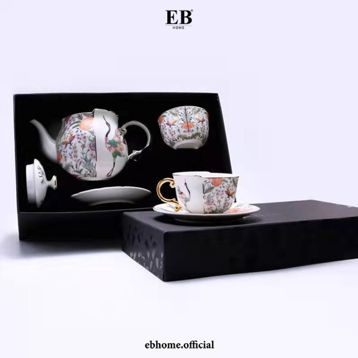 

Tea Set Gift Hampers Box Teapot dan Cangkir Keramik Cantik Mewah