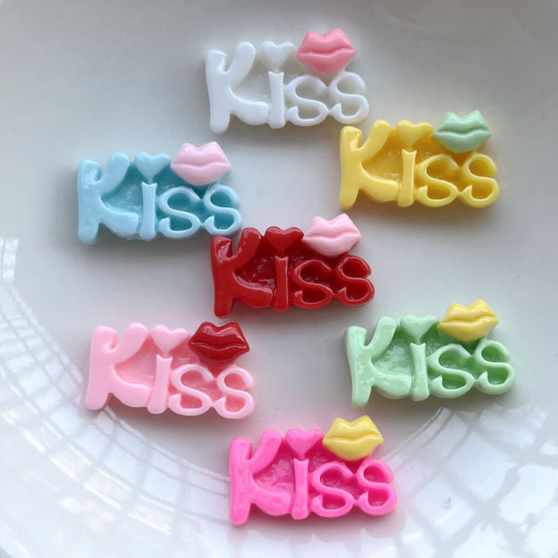 

20Pcs New Cute Resin Mini Cartoon letter Flat Back Cabochon Scrapbook Kawaii DIY Embellishments Accessories -HJ14