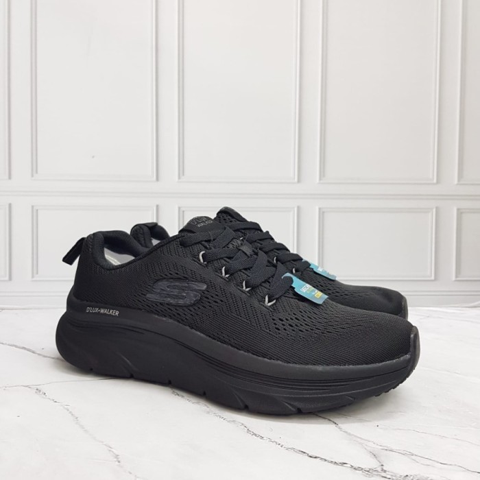 Sepatu Skechers Pria D'Lux Walker Original Sepatu Lari Pria - FULLBLACK, 44