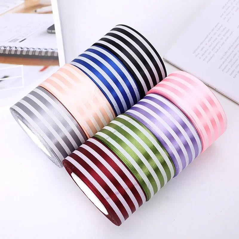 

2 Yards 38mm Ribbon Striped Packaging Ribbon Hair Satin Ribbons Christmas Gift Knot Crafting Supplies Wrapping Wedding Custom