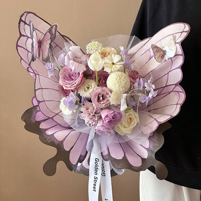 

Creative Butterfly Bouquet Wrapping Paper Flower Bouquet Packaging Supplies DIY Gift Flower Wrapping Paper Birthday Mother's Day
