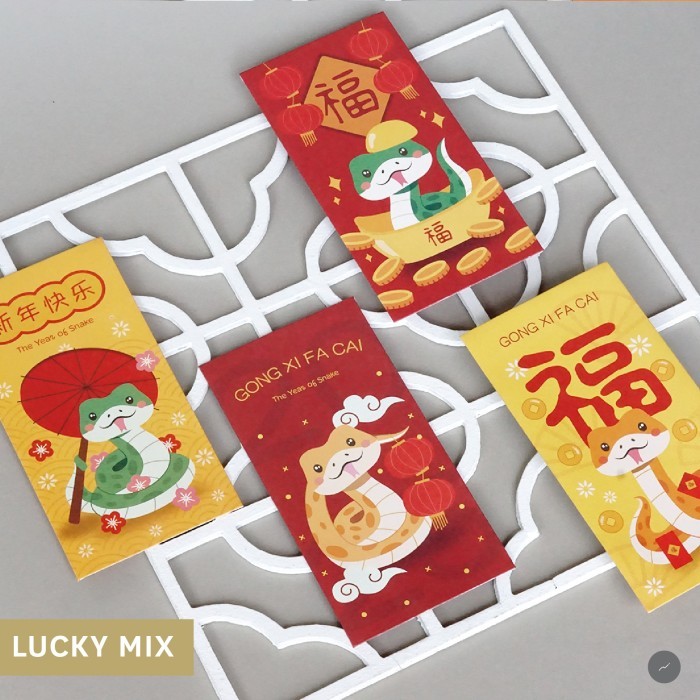 

Angpao Imlek Ular Angpau Snake Angpao 2025 Amplop Tahun Baru Sincia CNY Angbao - Lucky Mix