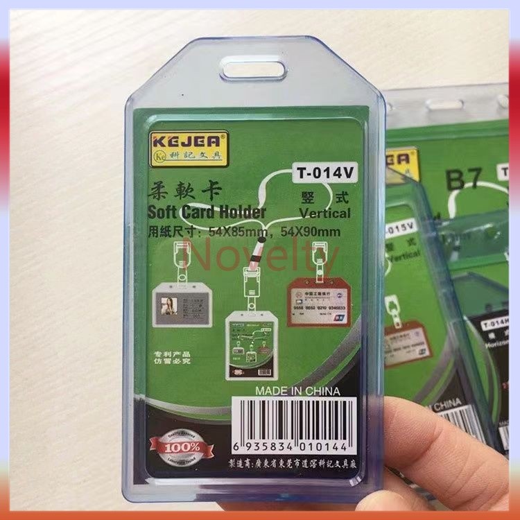 

Novelty Kotak Tempat Kartu ID Elastis Tempat Kartu ID Soft Box ID