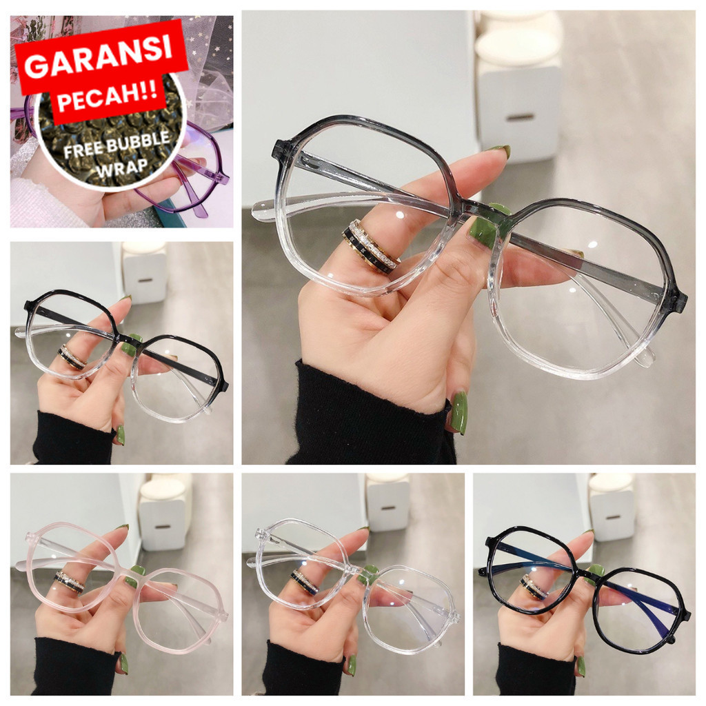 Kacamata Fashion Cewek Anti Radiasi Lensa Bening - Kacamata Wanita Gaya Korea Kekinian
