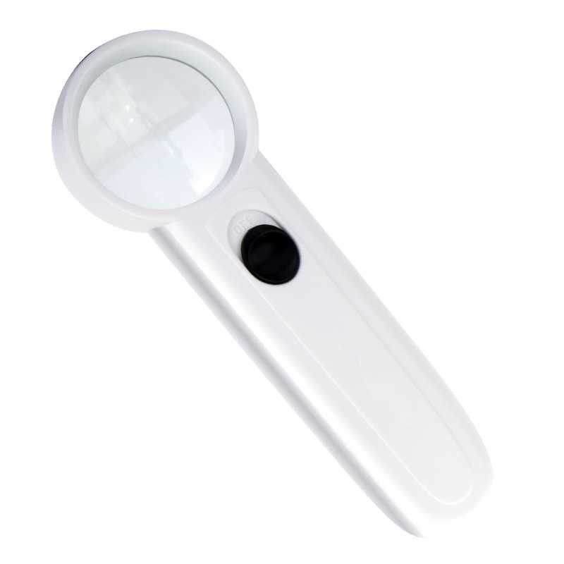 

AJSSHOP Kaca Pembesar Handheld Magnifiying Glass Lup with 2 LED 35mm 8X - JM-Z19